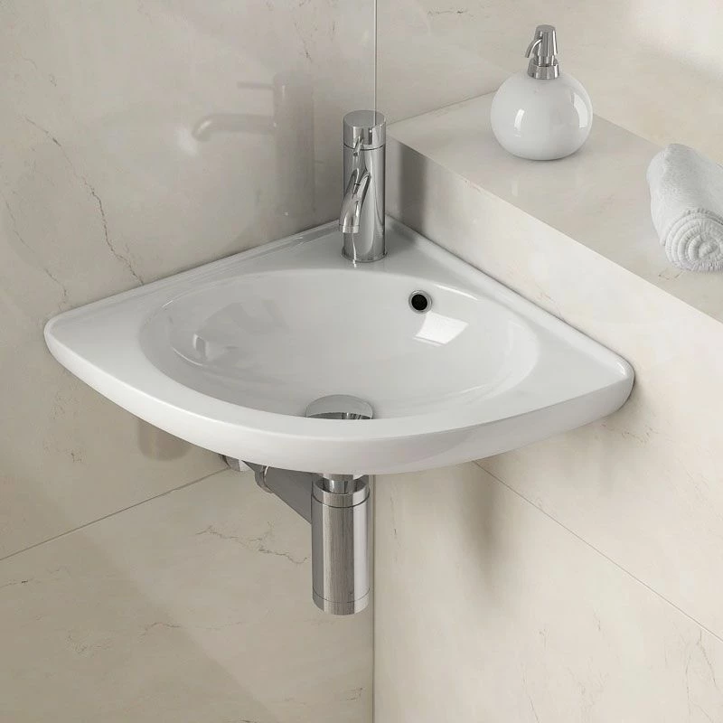 Lave-mains D'angle Suspendu En Céramique, Melodie 4 Lave-mains D'angle Suspendu En Céramique, Melodie – Image 2