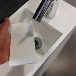 Lave Main Faible Profondeur 40x20x40 Cm, Matière Composite, Droite Ou Gauche, Mineral -Produits De Salle De Bain Soldes 2024 lave mains mineral 40x20 cm 5