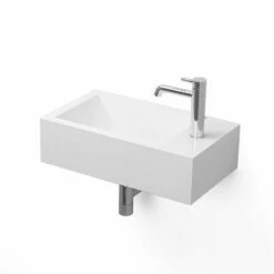 Lave Mains Suspendu 40x23 Cm, Gauche Ou Droite, Blanc Mat -Produits De Salle De Bain Soldes 2024 lave mains suspendu 40x23 cm gauche ou droite blanc mat 4