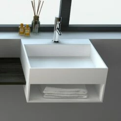 Lave Mains Suspendu 50x50 Cm, Matière Composite, Mineral 8 Lave Mains Suspendu 50x50 Cm, Matière Composite, Mineral -Produits De Salle De Bain Soldes 2024 lave mains suspendu 50x50 cm matiere composite mineral 2