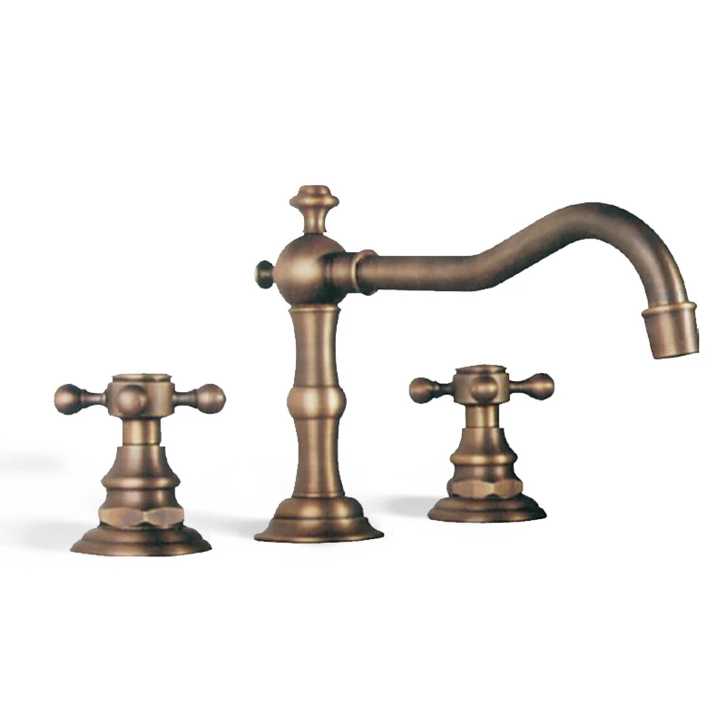 Mélangeur Lavabo 3 Trous, Finition Bronze , Antic 3 Mélangeur Lavabo 3 Trous, Finition Bronze , Antic
