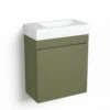 Lave-mains 44,5 X 23,7 Cm, Vert Olive, Et Vasque Blanc Mat, Alma 2 Lave-mains 44,5 X 23,7 Cm, Vert Olive, Et Vasque Blanc Mat, Alma -Produits De Salle De Bain Soldes 2024 meuble lave mains vert olive et vasque en resine blanc mat 445 cm alma