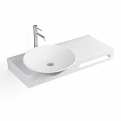 Plan Vasque Suspendu 100x54 Cm, Matière Composite Mineral