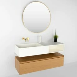 Lavabo Suspendu Mineral 120x40 Cm, Matière Composite 7 Lavabo Suspendu Mineral 120x40 Cm, Matière Composite -Produits De Salle De Bain Soldes 2024 meuble salle de bain suspendu 120x40 cm matiere composite mineral 2