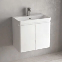 Meuble-vasque 60 Cm, Blanc, Eze -Produits De Salle De Bain Soldes 2024 meuble vasque 60 cm blanc eze 1