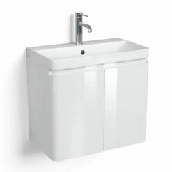 Meuble-vasque 60 Cm, Blanc, Eze + Robinetterie Châtelet -Produits De Salle De Bain Soldes 2024 meuble vasque 60 cm blanc eze robinetterie chatelet 1