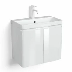 Meuble-vasque 60 Cm, Blanc, Eze + Robinetterie Châtelet -Produits De Salle De Bain Soldes 2024 meuble vasque 60 cm blanc eze robinetterie chatelet 5