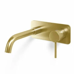 Mitigeur Lavabo Mural Doré Brossé, Châtelet III