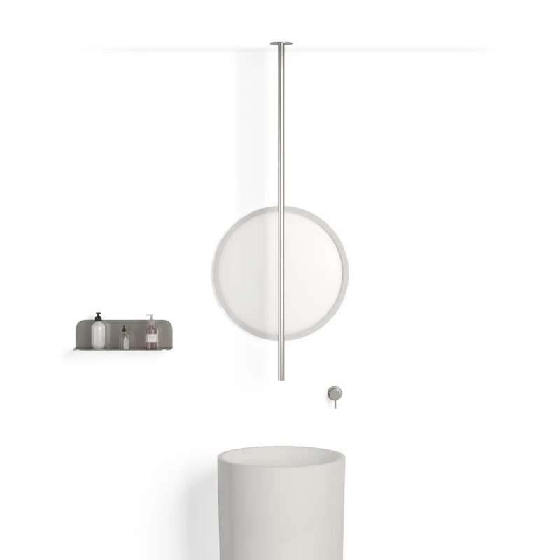 Mitigeur Lavabo Plafond, Inox Brossé, Châtelet 4 Mitigeur Lavabo Plafond, Inox Brossé, Châtelet – Image 2