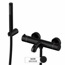 Mitigeur Thermostatique Bain-douche, Noir Brossé, Châtelet -Produits De Salle De Bain Soldes 2024 mitigeur thermostatique bain douche noir brosse chatelet 2