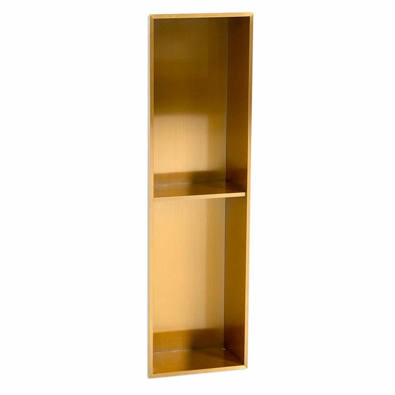 Niche Murale Avec étagère Inox, 70,5x20,5 Cm, Doré Brossé, Châtelet 3 Niche Murale Avec étagère Inox, 70,5x20,5 Cm, Doré Brossé, Châtelet