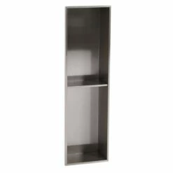 Niche Murale Avec étagère Inox, 70,5x20,5 Cm, Inox Brossé, Châtelet