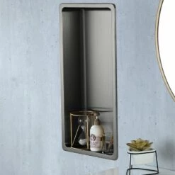 Niche Murale Inox, 60x30 Cm, Inox Brossé, Châtelet -Produits De Salle De Bain Soldes 2024 niche murale inox 60x30 cm inox brosse chatelet 2