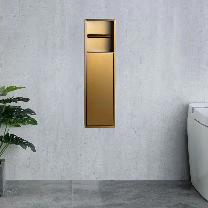 Niche Murale Porte-rouleau + Porte-balayette, 60x17 Cm, Doré Brossé, Châtelet 6 Niche Murale Porte-rouleau + Porte-balayette, 60x17 Cm, Doré Brossé, Châtelet – Image 4