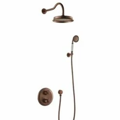 Composition Thermostatique De Douche à Encastrer Traité Cuivre, Liberty