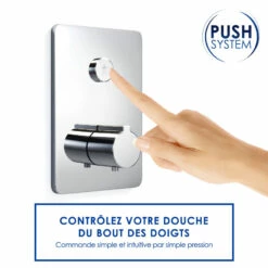 Pack Douche Thermostatique, 1 Sortie, Push Circle 1 -Produits De Salle De Bain Soldes 2024 pack douche thermostatique 1 sortie push circle 1 2