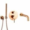 Pack Mitigeur Bain-douche à Encastrer, Doré Rose Brossé, 2 Sorties, Châtelet -Produits De Salle De Bain Soldes 2024 pack mitigeur bain douche a encastrer dore rose brosse 2 sorties chatelet