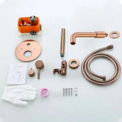 Pack Mitigeur Bain-douche à Encastrer, Doré Rose Brossé, 2 Sorties, Châtelet -Produits De Salle De Bain Soldes 2024 pack mitigeur bain douche a encastrer dore rose brosse 2 sorties chatelet 3