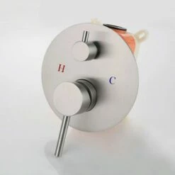 Pack Mitigeur Bain-douche à Encastrer, Inox Brossé, 2 Sorties, Châtelet -Produits De Salle De Bain Soldes 2024 pack mitigeur bain douche a encastrer inox brosse 2 sorties chatelet 1