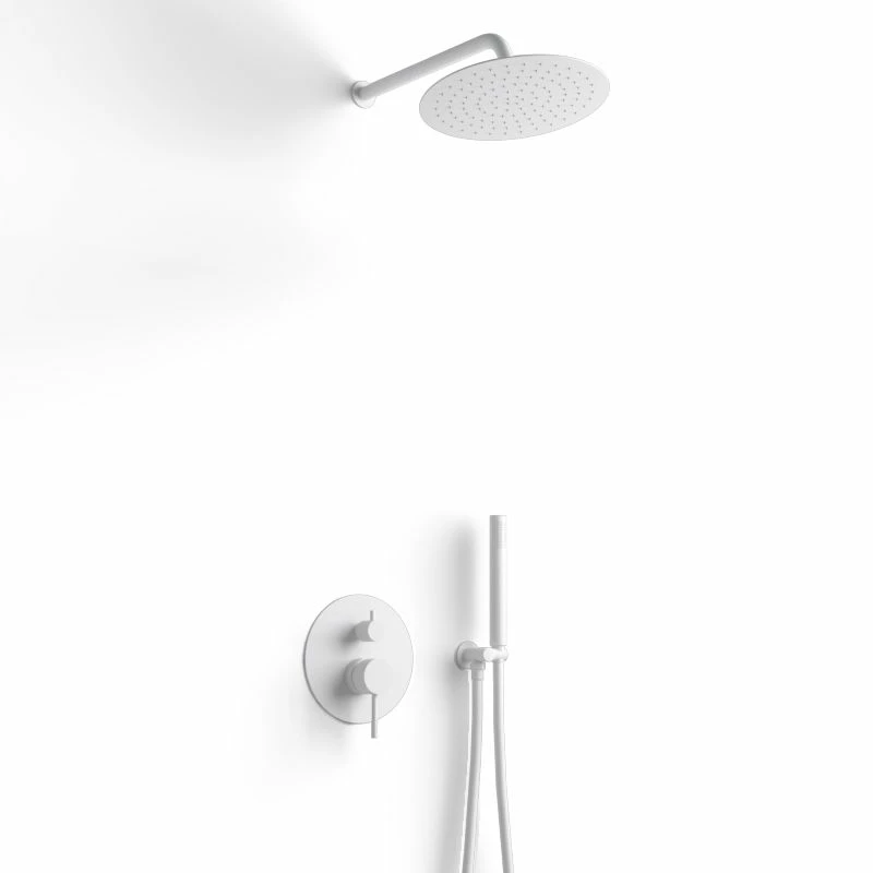 Pack Robinetterie Mitigeur Douche à Encastrer, Blanc Mat, 2 Sorties, Châtelet 4 Pack Robinetterie Mitigeur Douche à Encastrer, Blanc Mat, 2 Sorties, Châtelet – Image 2