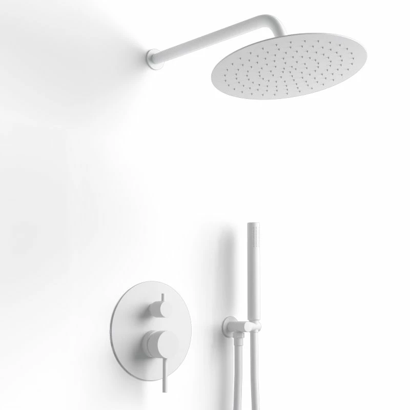 Pack Robinetterie Mitigeur Douche à Encastrer, Blanc Mat, 2 Sorties, Châtelet 3 Pack Robinetterie Mitigeur Douche à Encastrer, Blanc Mat, 2 Sorties, Châtelet