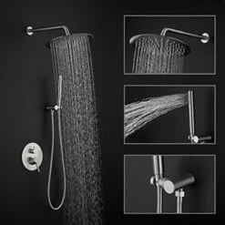 Pack Robinetterie Mitigeur Douche à Encastrer, Inox Brossé, 2 Sorties, Châtelet -Produits De Salle De Bain Soldes 2024 pack robinetterie mitigeur douche a encastrer inox brosse 2 sorties chatelet 2