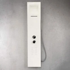 Plano, Panneau De Douche Hydromassant, Thermostatique, Solid Surface -Produits De Salle De Bain Soldes 2024 panneau de douche hydromassantplano thermostatique solid surface 2