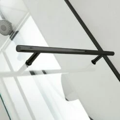 Pare-baignoire Fixe Avec Porte-serviettes, 70 Ou 80 X 140 Cm, Profilé Noir Mat, Palma 2 -Produits De Salle De Bain Soldes 2024 pare baignoire fixe avec porte serviettes 70 ou 80 x 140 cm profile noir mat palma 2 3