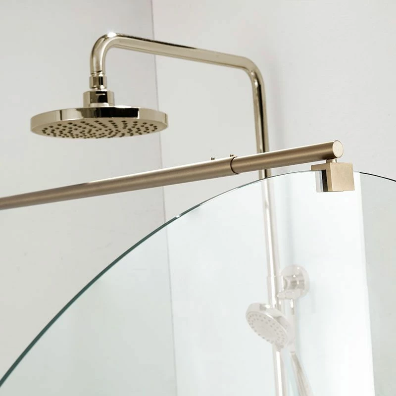 Paroi De Douche Arrondie 80 à 120 Cm, Fixe, Profilé Doré Brossé, Altea Round 7 Paroi De Douche Arrondie 80 à 120 Cm, Fixe, Profilé Doré Brossé, Altea Round – Image 5