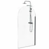 Paroi De Douche Arrondie 80 à 120 Cm, Fixe, Profilé Noir, Altea Round -Produits De Salle De Bain Soldes 2024 paroi de douche arrondie fixe profile noir 80 100 ou 120 cm altea round