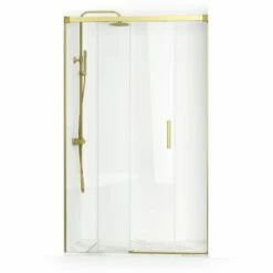 Paroi De Douche Coulissante 125 à 175 Cm, Profilé Or, Cosmos