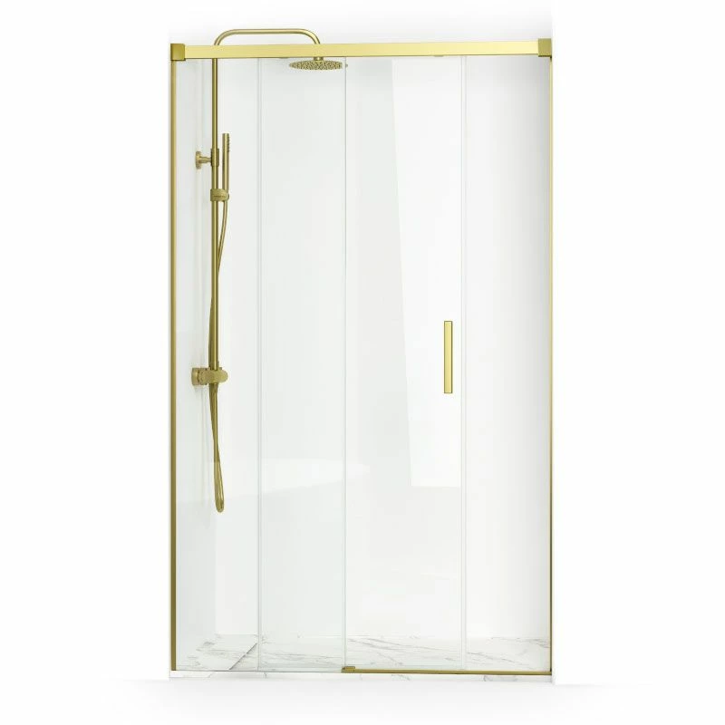 Paroi De Douche Coulissante 125 à 175 Cm, Profilé Or, Cosmos 3 Paroi De Douche Coulissante 125 à 175 Cm, Profilé Or, Cosmos