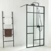 Paroi De Douche Fixe 100 Cm Profilés Noir, Look 2 Paroi De Douche Fixe 100 Cm Profilés Noir, Look -Produits De Salle De Bain Soldes 2024 paroi de douche fixe 100 cm profiles noir look