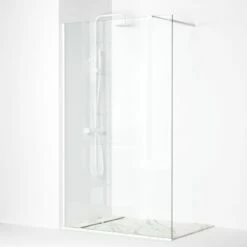 Paroi De Douche Fixe 100 Cm Avec Profilé Blanc, Walk In