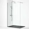 Paroi De Douche Fixe 80 Cm, Avec Profilé Chromé, Walk In -Produits De Salle De Bain Soldes 2024 paroi de douche fixe avec profile chrome 80 a 110 cm walk in
