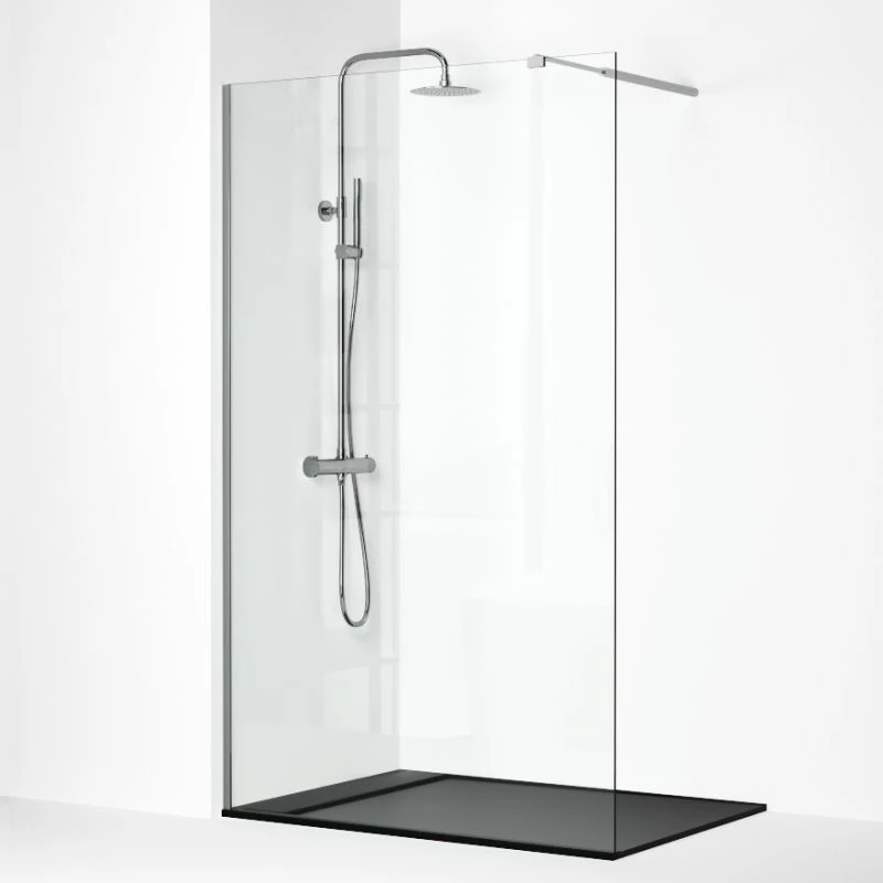 Paroi De Douche Fixe 80 Cm, Avec Profilé Chromé, Walk In 3 Paroi De Douche Fixe 80 Cm, Avec Profilé Chromé, Walk In
