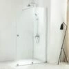 Paroi De Douche 120 Ou 140 Cm, Fixe + Porte Coulissante, Profilé Chromé, Arca -Produits De Salle De Bain Soldes 2024 paroi de douche fixe porte coulissante profile chrome 120 ou 140 cm arca