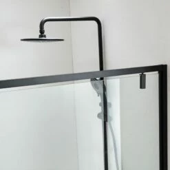 Paroi De Douche Pivotante 80 à 100 Cm, Noir Mat, Arena Black -Produits De Salle De Bain Soldes 2024 paroi de douche pivotante 8090 ou 100 cm noir mat arena black 3