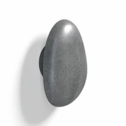 Patère Murale Galet, Finition Gris Béton, T15