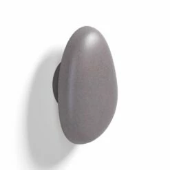 Patère Murale Galet, Finition Gris Ciment, T15