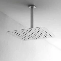 Pommeau De Douche Carré Qube, 2 Dimensions, Avec Bras De Douche Plafond 25cm -Produits De Salle De Bain Soldes 2024 pomme de douche qube 3 dimensions et bras plafond 25cm 4