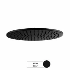 Pomme De Douche Ronde Noir Mat, 25 Cm -Produits De Salle De Bain Soldes 2024 pomme de douche ronde noir mat 25 cm 1