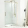 Porte De Douche Coulissante 100 à 140 Cm, Doré Brossé, Arena 2 -Produits De Salle De Bain Soldes 2024 porte de douche coulissante 100 110 120 ou 140 cm dore brosse arena 2