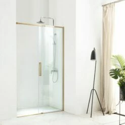 Porte De Douche Coulissante 100 à 140 Cm, Doré Brossé, Arena 2 10 Porte De Douche Coulissante 100 à 140 Cm, Doré Brossé, Arena 2 -Produits De Salle De Bain Soldes 2024 porte de douche coulissante 100 110 120 ou 140 cm dore brosse arena 2 2