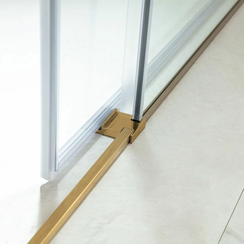 Porte De Douche Coulissante 100 à 140 Cm, Doré Brossé, Arena 2 8 Porte De Douche Coulissante 100 à 140 Cm, Doré Brossé, Arena 2 – Image 6