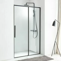 Porte De Douche Coulissante 100 à 140 Cm, Noir Mat, Arena Black 2