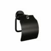 Porte-rouleau Avec Couvercle Noir Brossé, Châtelet -Produits De Salle De Bain Soldes 2024 porte rouleau avec couvercle noir brosse chatelet
