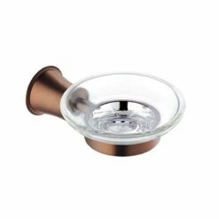 Porte-savon En Verre Mural Liberty, Traité Cuivre