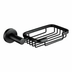 Porte Savon Métal Mural Noir Mat, Roll