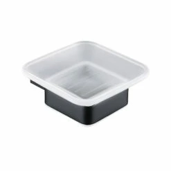 Porte-savon, Noir Mat, Qube